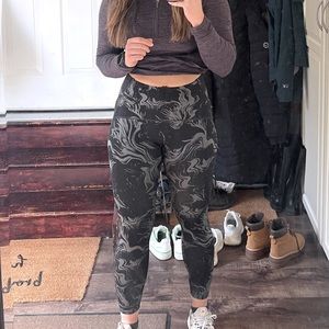 Gymshark Power High Rise Leggings Black Marble